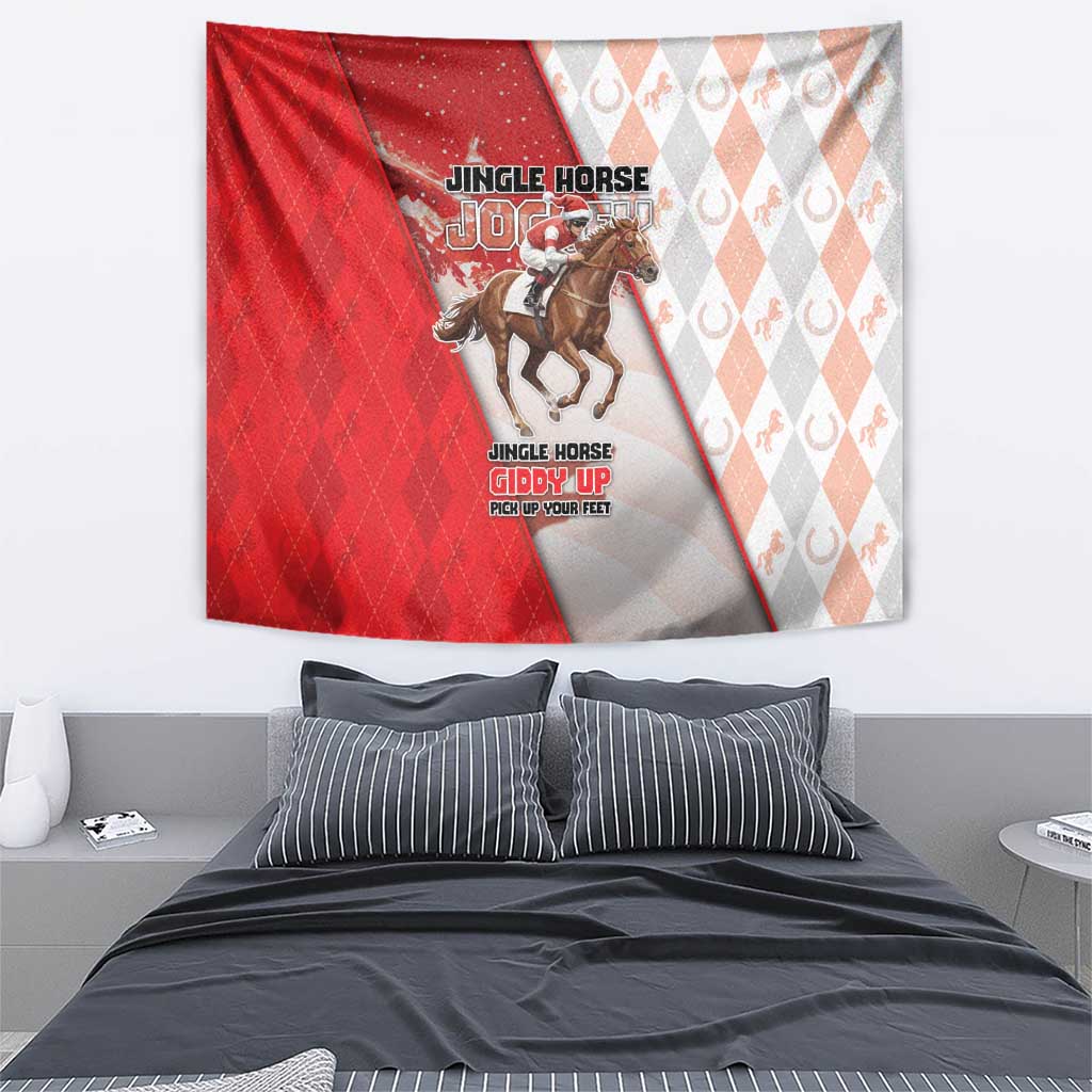 Horse Racing Christmas Tapestry Giddy Up Pick Up Your Feet - Wonder Print Shop