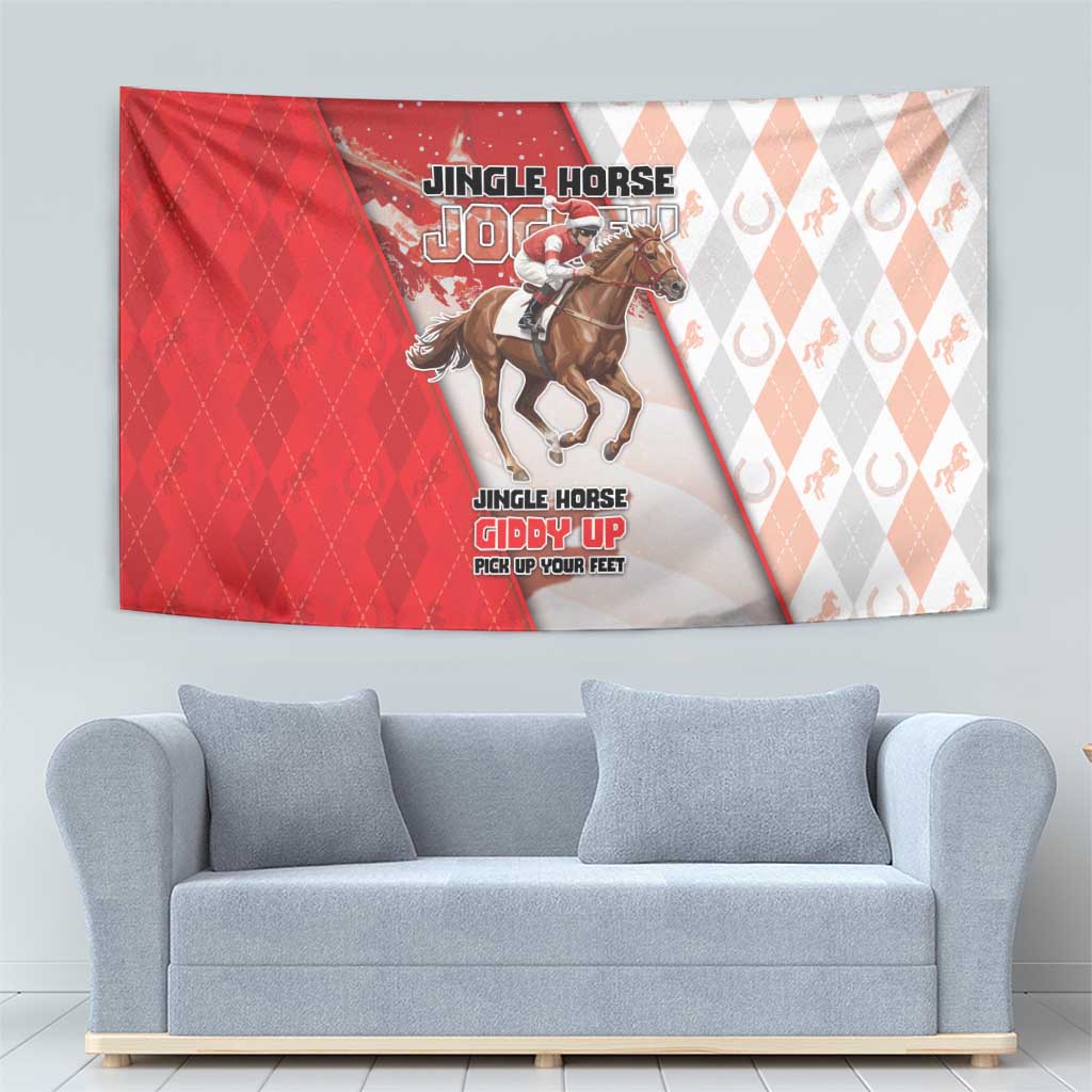 Horse Racing Christmas Tapestry Giddy Up Pick Up Your Feet - Wonder Print Shop