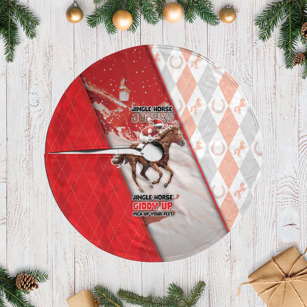 Horse Racing Christmas Tree Skirt Giddy Up Pick Up Your Feet - Wonder Print Shop