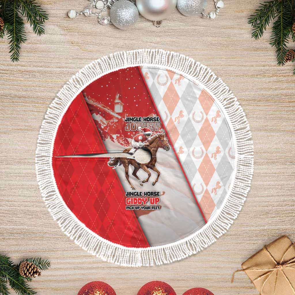 Horse Racing Christmas Tree Skirt Giddy Up Pick Up Your Feet - Wonder Print Shop