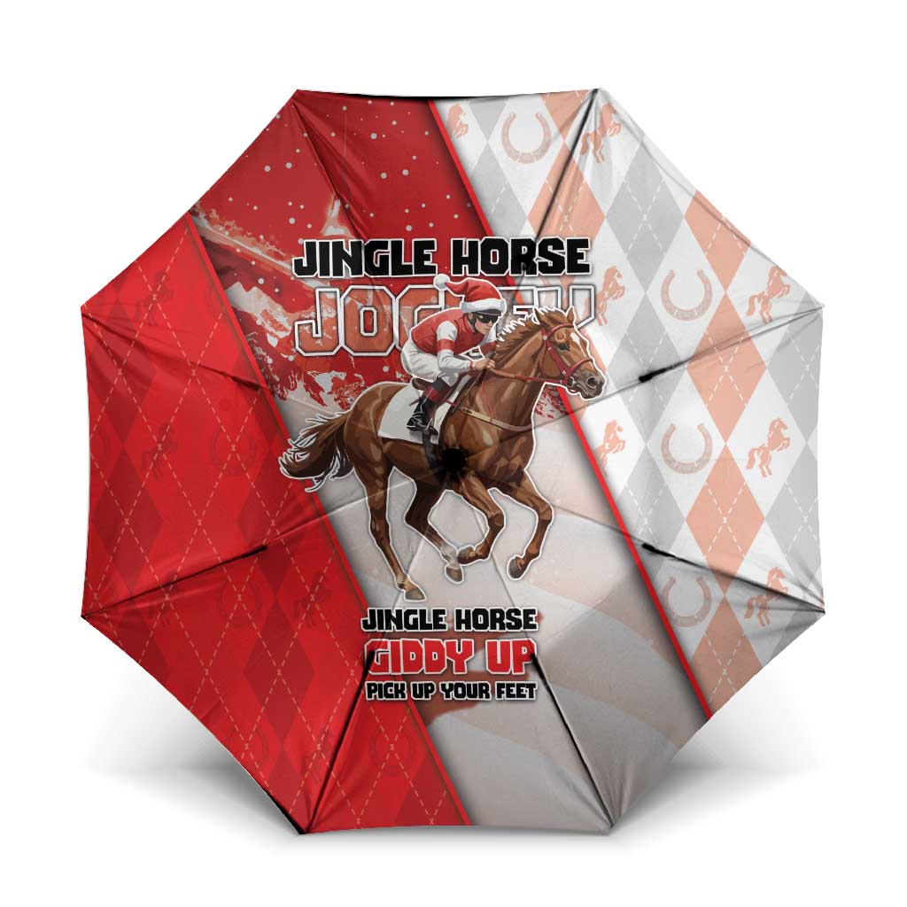 Horse Racing Christmas Umbrella Giddy Up Pick Up Your Feet - Wonder Print Shop
