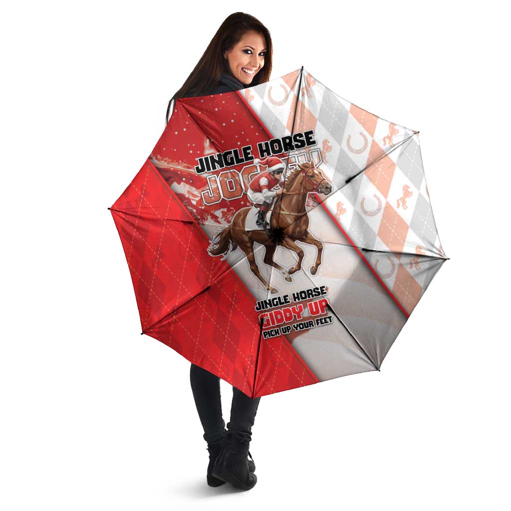 Horse Racing Christmas Umbrella Giddy Up Pick Up Your Feet - Wonder Print Shop