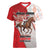 Horse Racing Christmas Women V-Neck T-Shirt Giddy Up Pick Up Your Feet - Wonder Print Shop
