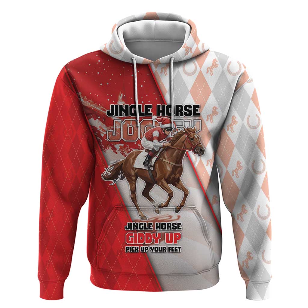 Horse Racing Christmas Zip Hoodie Giddy Up Pick Up Your Feet - Wonder Print Shop