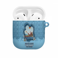 Santa Claus Is Kayaking To Town AirPods Case Merry Christmas - Wonder Print Shop