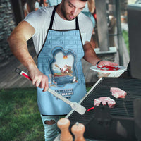 Santa Claus Is Kayaking To Town Apron Merry Christmas - Wonder Print Shop