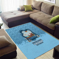 Santa Claus Is Kayaking To Town Area Rug Merry Christmas - Wonder Print Shop