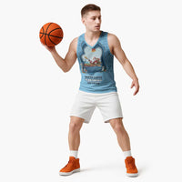 Santa Claus Is Kayaking To Town Basketball Jersey Merry Christmas - Wonder Print Shop