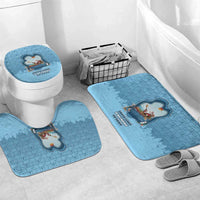 Santa Claus Is Kayaking To Town Bathroom Set Merry Christmas - Wonder Print Shop