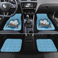 Santa Claus Is Kayaking To Town Car Mats Merry Christmas - Wonder Print Shop