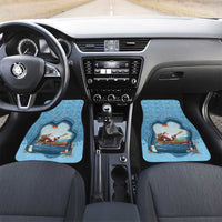 Santa Claus Is Kayaking To Town Car Mats Merry Christmas - Wonder Print Shop
