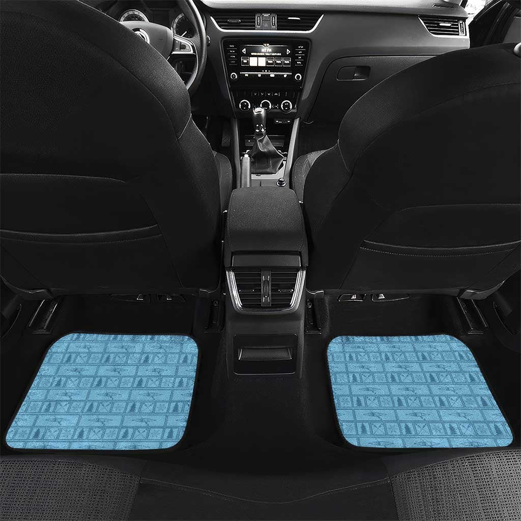 Santa Claus Is Kayaking To Town Car Mats Merry Christmas - Wonder Print Shop