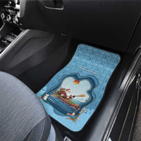 Santa Claus Is Kayaking To Town Car Mats Merry Christmas - Wonder Print Shop