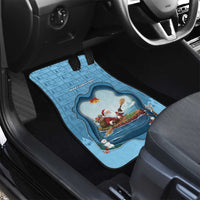 Santa Claus Is Kayaking To Town Car Mats Merry Christmas - Wonder Print Shop