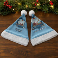 Santa Claus Is Kayaking To Town Christmas Santa Hat Merry Christmas - Wonder Print Shop
