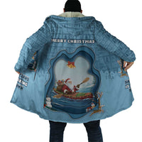 Santa Claus Is Kayaking To Town Cloak Merry Christmas - Wonder Print Shop