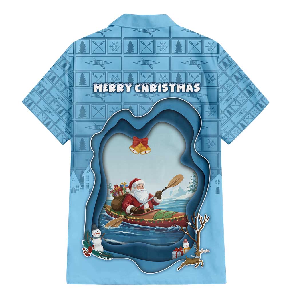 Santa Claus Is Kayaking To Town Family Matching Mermaid Dress and Hawaiian Shirt Merry Christmas - Wonder Print Shop