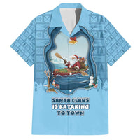 Santa Claus Is Kayaking To Town Family Matching Tank Maxi Dress and Hawaiian Shirt Merry Christmas - Wonder Print Shop