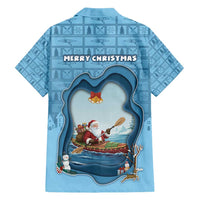 Santa Claus Is Kayaking To Town Hawaiian Shirt Merry Christmas - Wonder Print Shop