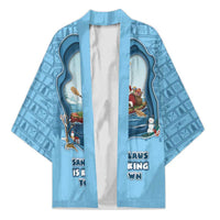 Santa Claus Is Kayaking To Town Kimono Merry Christmas - Wonder Print Shop