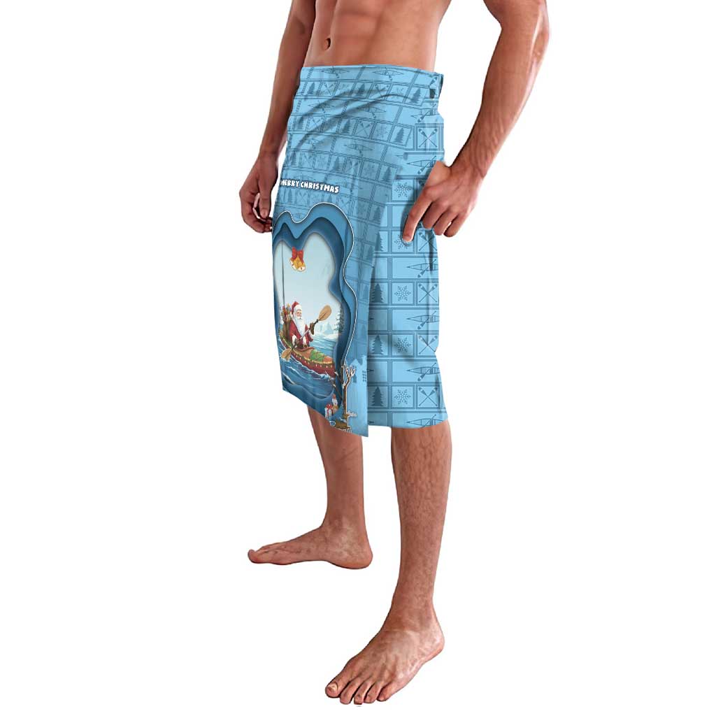 Santa Claus Is Kayaking To Town Lavalava Merry Christmas - Wonder Print Shop