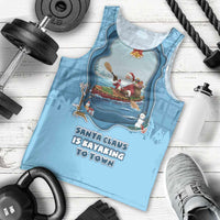 Santa Claus Is Kayaking To Town Men Tank Top Merry Christmas - Wonder Print Shop