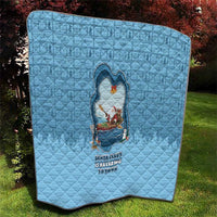 Santa Claus Is Kayaking To Town Quilt Merry Christmas - Wonder Print Shop