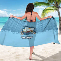 Santa Claus Is Kayaking To Town Sarong Merry Christmas - Wonder Print Shop