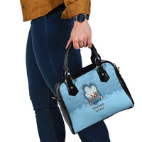 Santa Claus Is Kayaking To Town Shoulder Handbag Merry Christmas - Wonder Print Shop