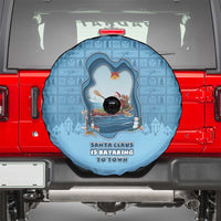 Santa Claus Is Kayaking To Town Spare Tire Cover Merry Christmas - Wonder Print Shop