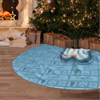 Santa Claus Is Kayaking To Town Tree Skirt Merry Christmas - Wonder Print Shop