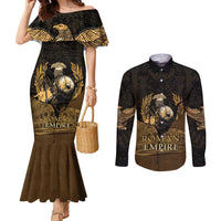 Roman Empire Couples Matching Mermaid Dress and Long Sleeve Button Shirt Centurion Colosseum - Wonder Print Shop