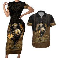 Roman Empire Couples Matching Short Sleeve Bodycon Dress and Hawaiian Shirt Centurion Colosseum - Wonder Print Shop