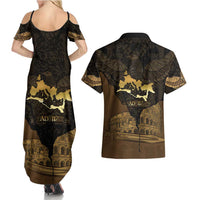 Roman Empire Couples Matching Summer Maxi Dress and Hawaiian Shirt Centurion Colosseum - Wonder Print Shop