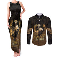 Roman Empire Couples Matching Tank Maxi Dress and Long Sleeve Button Shirt Centurion Colosseum - Wonder Print Shop