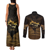 Roman Empire Couples Matching Tank Maxi Dress and Long Sleeve Button Shirt Centurion Colosseum - Wonder Print Shop