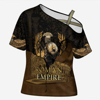Roman Empire Cross Shoulder Shirt Centurion Colosseum - Wonder Print Shop