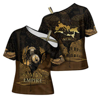 Roman Empire Cross Shoulder Shirt Centurion Colosseum - Wonder Print Shop