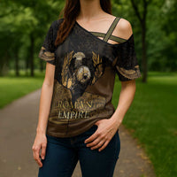 Roman Empire Cross Shoulder Shirt Centurion Colosseum - Wonder Print Shop