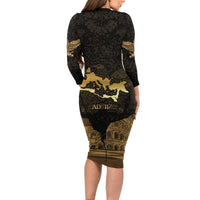 Roman Empire Family Matching Long Sleeve Bodycon Dress and Hawaiian Shirt Centurion Colosseum - Wonder Print Shop