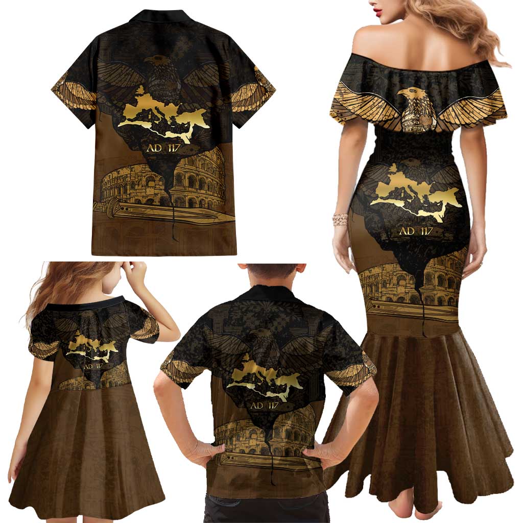Roman Empire Family Matching Mermaid Dress and Hawaiian Shirt Centurion Colosseum - Wonder Print Shop