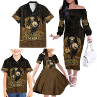 Roman Empire Family Matching Off The Shoulder Long Sleeve Dress and Hawaiian Shirt Centurion Colosseum - Wonder Print Shop