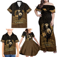 Roman Empire Family Matching Off Shoulder Maxi Dress and Hawaiian Shirt Centurion Colosseum - Wonder Print Shop