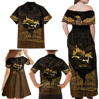 Roman Empire Family Matching Off Shoulder Maxi Dress and Hawaiian Shirt Centurion Colosseum - Wonder Print Shop