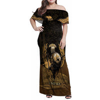 Roman Empire Family Matching Off Shoulder Maxi Dress and Hawaiian Shirt Centurion Colosseum - Wonder Print Shop