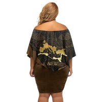 Roman Empire Family Matching Off Shoulder Short Dress and Hawaiian Shirt Centurion Colosseum - Wonder Print Shop
