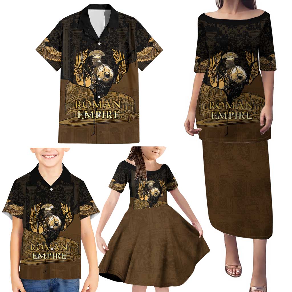 Roman Empire Family Matching Puletasi and Hawaiian Shirt Centurion Colosseum - Wonder Print Shop