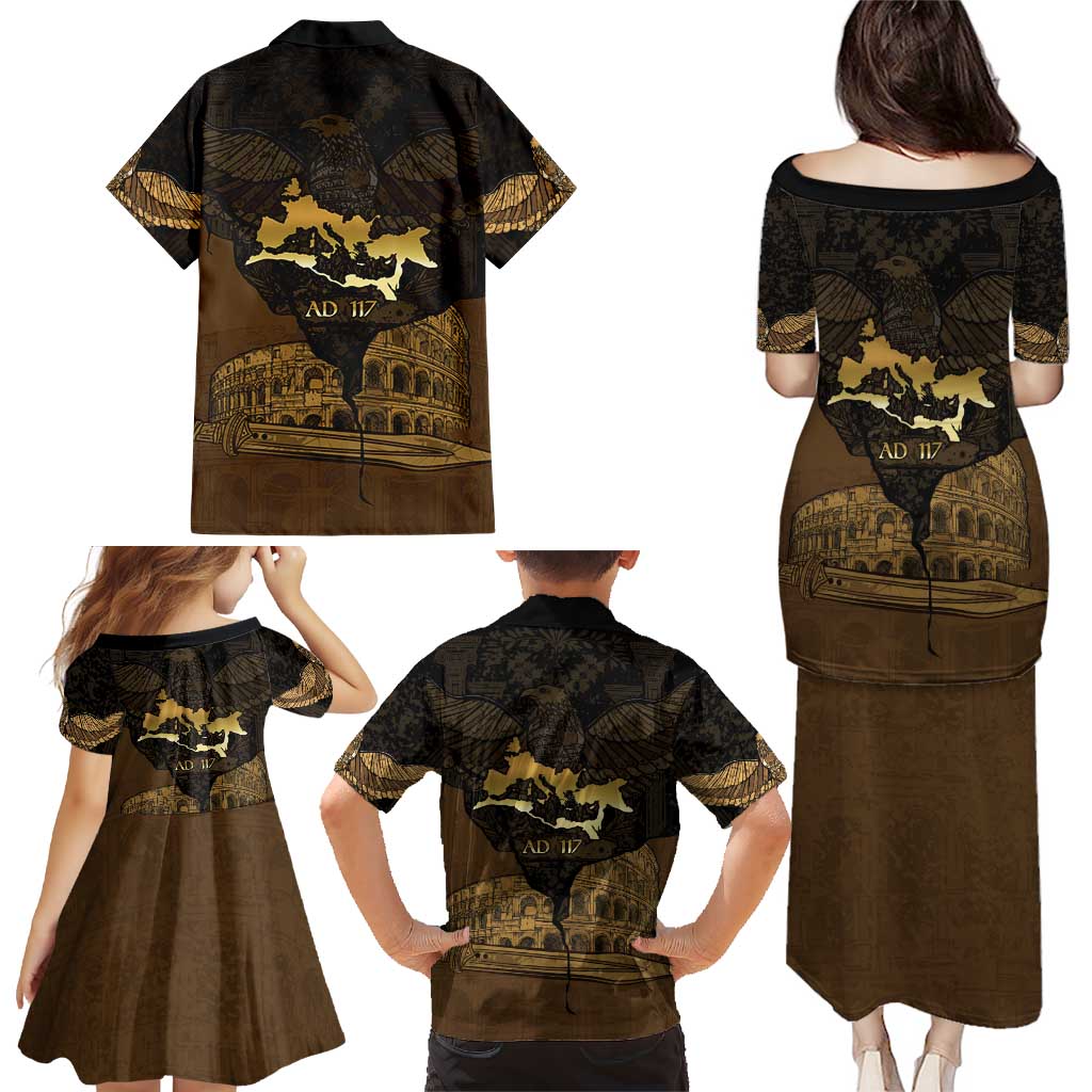 Roman Empire Family Matching Puletasi and Hawaiian Shirt Centurion Colosseum - Wonder Print Shop