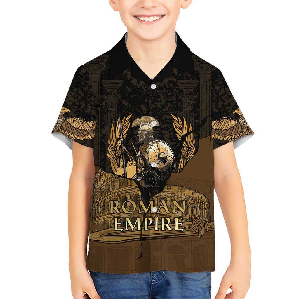Roman Empire Family Matching Short Sleeve Bodycon Dress and Hawaiian Shirt Centurion Colosseum - Wonder Print Shop