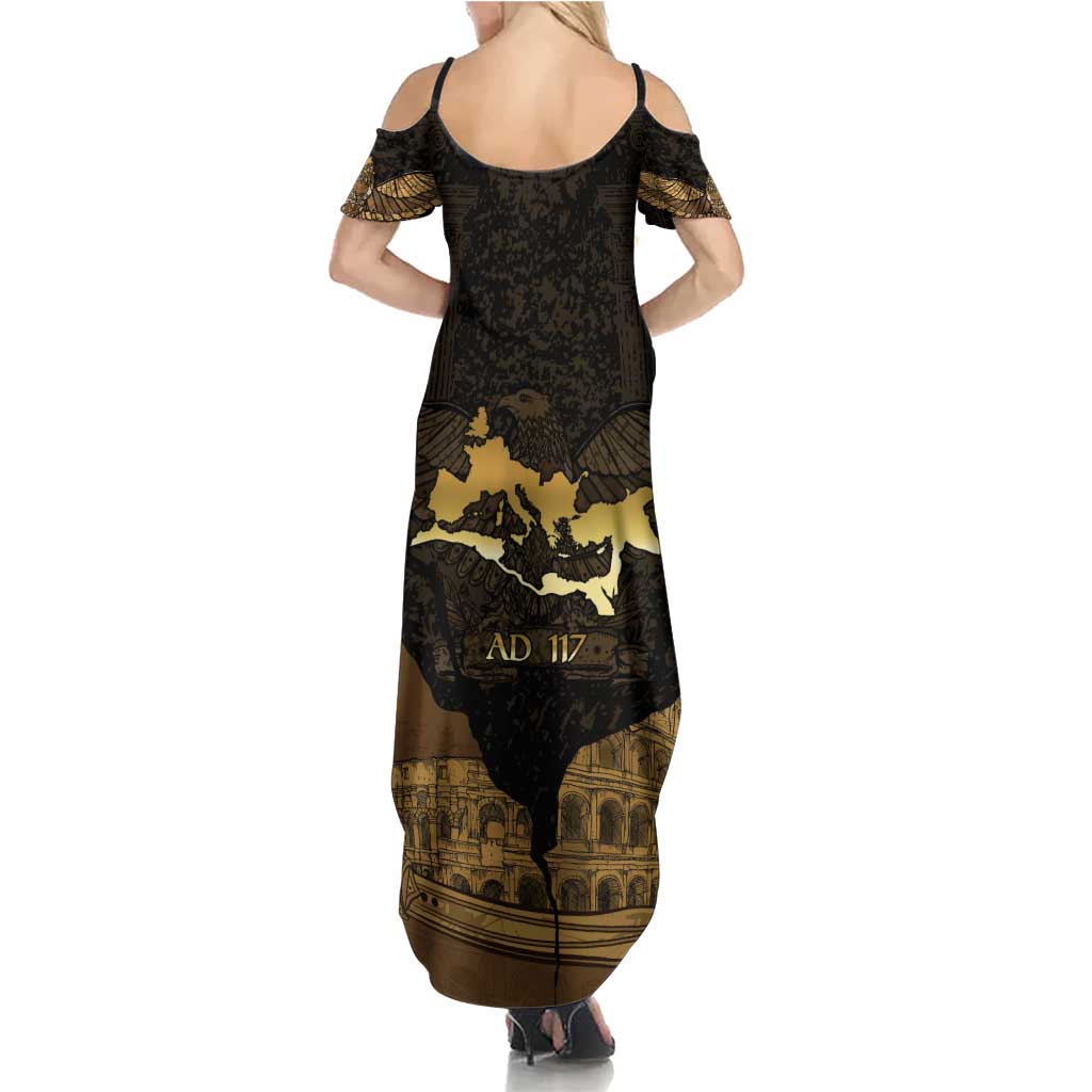 Roman Empire Family Matching Summer Maxi Dress and Hawaiian Shirt Centurion Colosseum - Wonder Print Shop